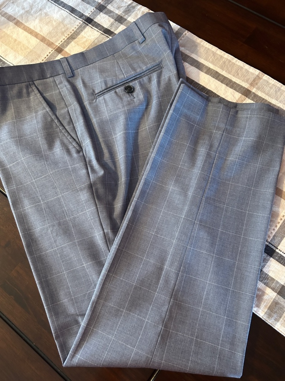 Men's Windowpane Dress Pants